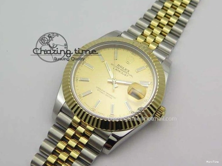 MiroTime 0115 DateJust II 41mm SS YG BP Maker Best Edition Gold Dial On New Version Jubilee Bracelet A Premium 3603